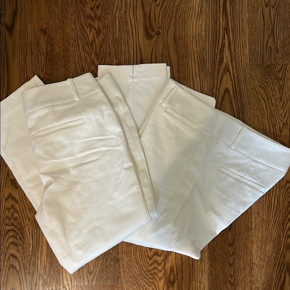 2 Pairs Loft Marisa White Pants Size 6